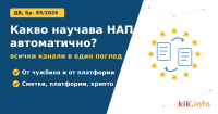 Какво научава НАП автоматично от чужбина и от платформите? Всички канали на обмена в един поглед